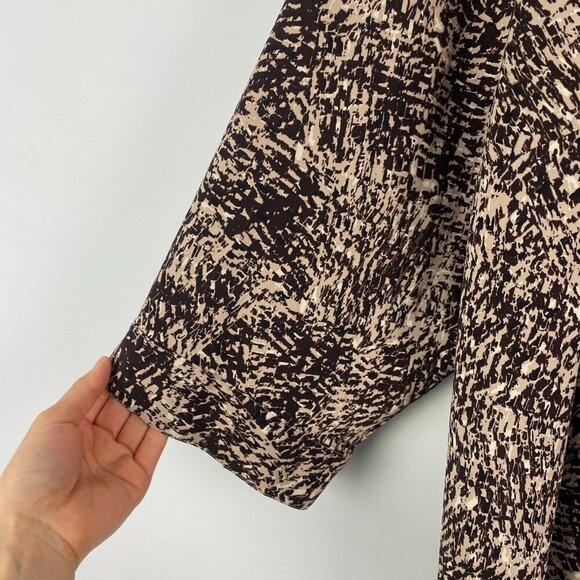 Catherines Half Zip Pullover Tunic Size 3X Black Tan Stretch Blouse - Picture 5 of 10